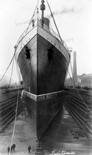 8x10 Print Cunard Line RMS Lusitania Ocean Liner Drydock Bow Sank 1915 #LUS picture