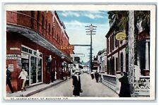 c1920's Cigars Drugstore St. George Street St. Augustine Florida FL Postcard picture
