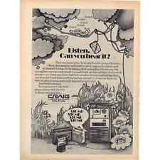 Vintage 1971 Print Ad for Craig Cassette Recorder and Volvo Cars - Wall Art picture