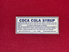 1930's, Coca-Cola, "Un-Used", SYRUP Bottle Label (Scarce / Vintage) "Cocaine" picture