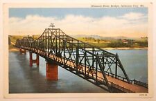 1930'S. MISSOURI RIVER BRIDGE. JEFFERSON CITY, MO. POSTCARD. RC12 picture