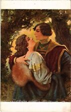 PC THE LOVERS ART NOUVEAU S. SOLOMKO RUSSIAN ARTIST SIGNED (a35928) picture