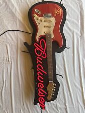 BUDWEISER NEON SIGN WITH GUITAR - RARE picture