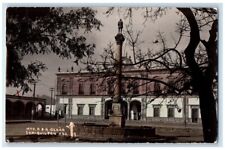 1941 Hotel Palacio Statue Monument View Ixmiquilpan Mexico RPPC Photo Postcard picture