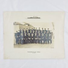 Rare 1917 Photo Officers of HMS Donegal Warship Cruiser 4th Cruiser Squadron picture