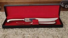 Vintage Carving Set Hoffritz Stainless Steel in Original Box.  picture