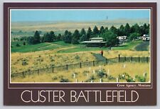 Crow Agency Montana, Custer Battlefield National Monument, Vintage Postcard picture