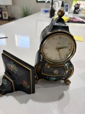 Schatz Germany Black Laquer Barock 400 Day Clock With Shelf picture