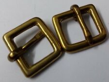 Genuine Vintage British Military 13.3mm Brass Single Prong Buckle X2 STD73 picture