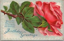 1909 HAPPY BIRTHDAY Embossed Postcard 