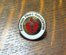 American Heart Association Vintage Torch Lapel Pin - Cardiovascular Health Care picture