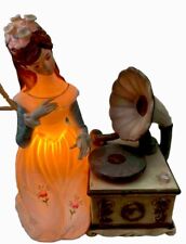 Lenwile Ardalt Lamp Music Box Girl Phonograph Vintage Figurine Lighted Porcelain picture
