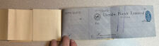 6 UNISSUED Lloyds Bank Limited Crossed Checks London Office HEXHAM Checkbook picture
