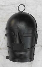 Mask-Medieval Torture face Helmet & Public humiliations Device Black finish Gift picture