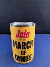 Vtg Join March Of Dimes Coin Collecting Can Advertising Fundraiser *546 picture