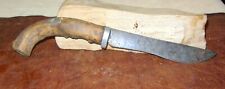Primitive Antique Hand Made Antler Stag Trade Knife-Native? Poured Lead Rivets picture