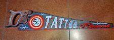 TATTOO REMOVAL Sign Hand Saw Handsaw Painted Pinstriped Art Shop Decor picture