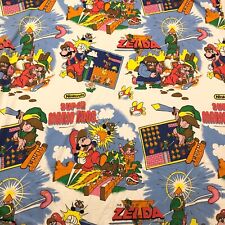 Vtg 1988 Nintendo Super Mario Legend Of Zelda Twin Flat Sheet 88 x 61 picture