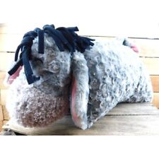 Disney Parks Winnie the Pooh Eeyore Pillow Plush Grey Pink Soft 14 x 20 Inch picture