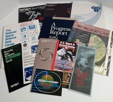 Vintage NASA Ephemera Lot 1980s Space Science Tech Briefs Delta III Sticker picture