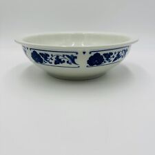 Han Dan Blue and White Chinese Bowl Dragon Marking 3in x 10in Vintage picture
