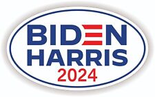 BIDEN Harris 2024 Oval Vinyl Bumper Sticker  Decal Election BONUS DECAL INCLUDED picture