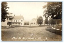 c1910's Main Street Church View West Bethel Maine ME RPPC Photo Postcard picture