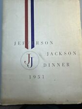 Harry Truman 1951 JEFFERSON JACKSON DINNER Program National Guard Armory picture
