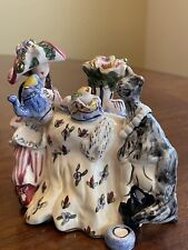 Blue Sky Clayworks Lady And Cat Tea Party Heather Goldminc 2002 PERFECT picture