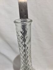 Bud Vase By Hoosier Vintage Clear Pressed Glass  9.5 inches tall picture