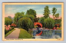 Harrisburg PA-Pennsylvania, Italian Gardens, Antique, Vintage c1944 Postcard picture