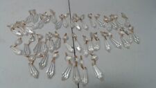 43 Vintage Small Icicle Chandelier Crystals Prisms 1 1/2