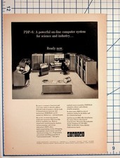 Vintage 1960s Digital Equipment PDP-6 Computer System Magazine Ad DEC picture