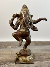 Dancing Ganesha Statue Religious Statue Home Decor ~9 Inch Tall Metal picture
