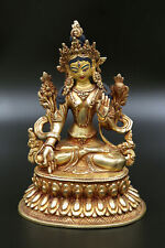 Gold Painted White Tara statue 6