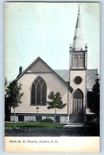 Parker South Dakota Postcard First Methodist Episcopal Church Scene 1910 Antique picture