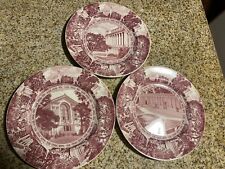 Vintage Berkley Campus UC Historical Wedgewood Pink White Plates Jubilee 1935 EX picture