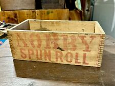 ANTIQUE Nobby Spun Roll TOBACCO WOOD BOX WOODEN Primitive picture