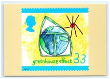 Greenhouse Effect Stamp Design 1992 Sarah Jo Warren Postcard picture