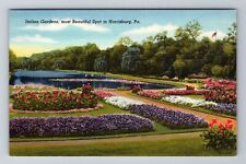 Harrisburg PA-Pennsylvania, Italian Gardens, Antique, Vintage Souvenir Postcard picture