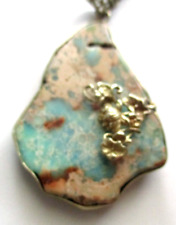 TURQUOISE RUSTIC PENDANT NECKLACE SOUTHWEST NEVADA  TQ 50 picture