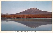 Central Oregon~South Sister Reflection Elk Lake Bachelor Butte Vintage Postcard picture