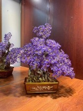 Amethyst Quartz Crystal Bonsai Tree Energy Tree Gemstone tree of Life home decor picture