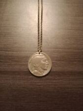 1936p Indian Head Pendant And Necklace. Denomination 5 Cents picture