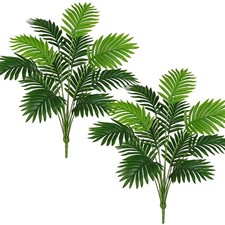 Hollyone 2PCS Artificial Palm Plant 30" Fake Tropical Areca Palm Leaves Bushes picture