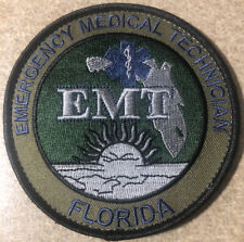 Florida EMT (Emergency Medical Tech) Patch- Subdued Green 4