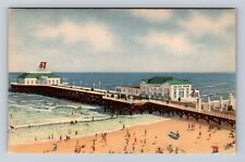 Atlantic City NJ-New Jersey, Heinz Ocean Pier, Antique Vintage Souvenir Postcard picture