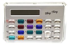 Speert Gemstone Calculator 2 COLOR CHOICES Crystal Buttons Blue Red Purple Pink picture