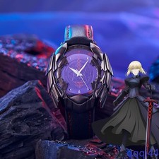 Fate Stay Night Anime Quartz Wrist Watch Leather Strap Cosplay Accessory Unisex picture