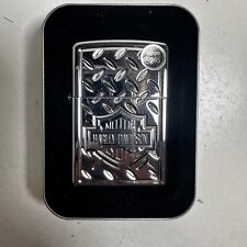 Zippo 2005 Harley Davidson Deep Carved Diamond Plate Chrome Oil Lighter with Box picture